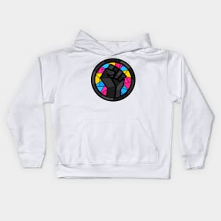 BLM Stained Glass Fist (Pan) Kids Hoodie